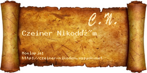Czeiner Nikodém névjegykártya